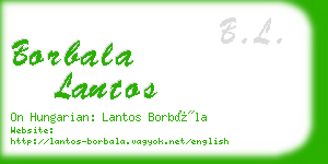 borbala lantos business card